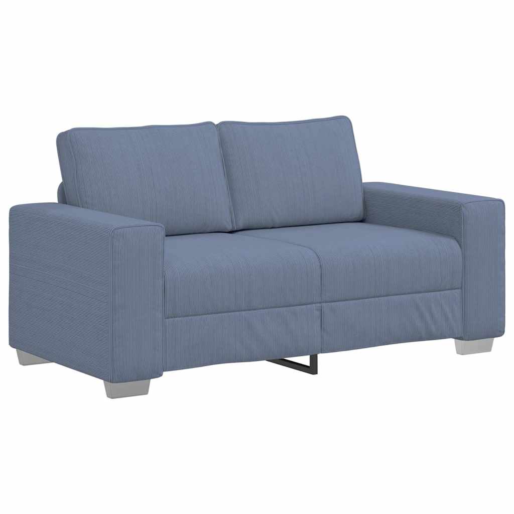 Vidaxl loveseat sofa blauw 160x77x82 cm corduroy stof