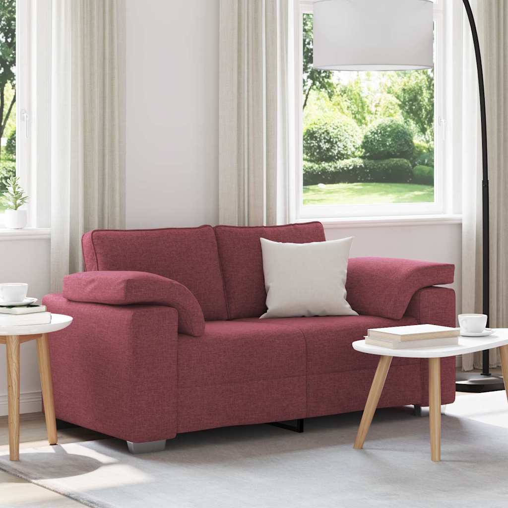 Vidaxl loveseat wijnrood 160 cm stof