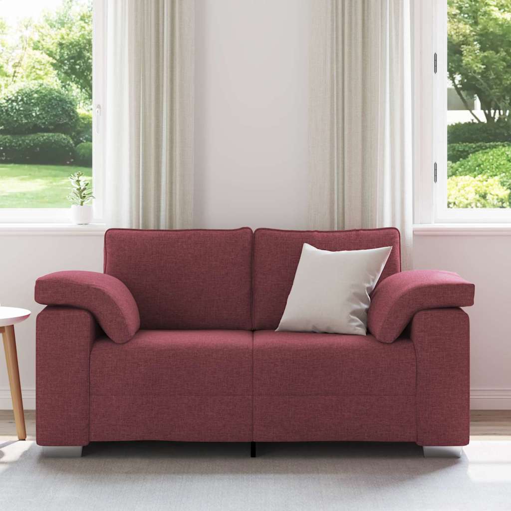 Vidaxl loveseat wijnrood 160 cm stof