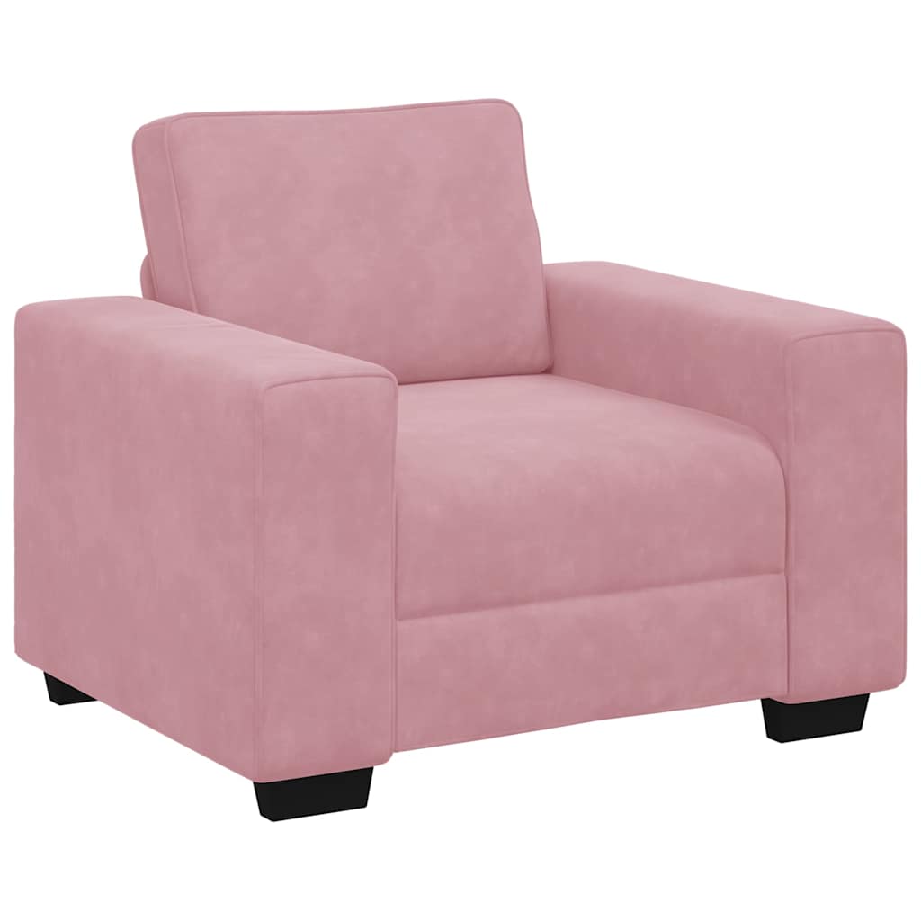 Vidaxl sofastoel roze 100x77x82 cm fluweel