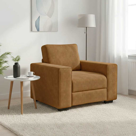 Vidaxl sofastoel bruin 100x77x82 cm fluweel