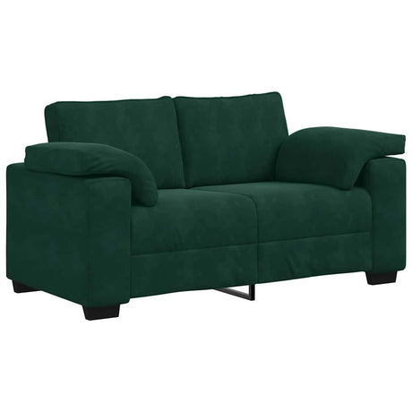 Vidaxl loveseat sofa donkergroen 160x77x82 cm fluweel