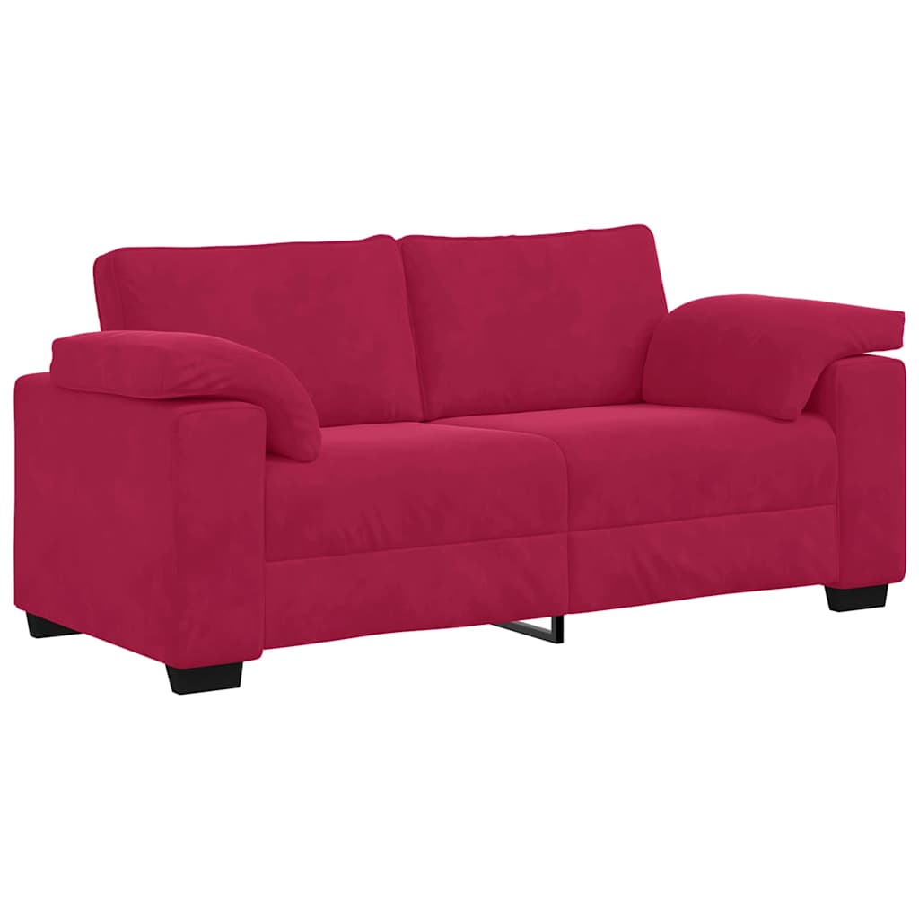 Vidaxl loveseat sofa wijnrood 180x77x82 cm fluweel