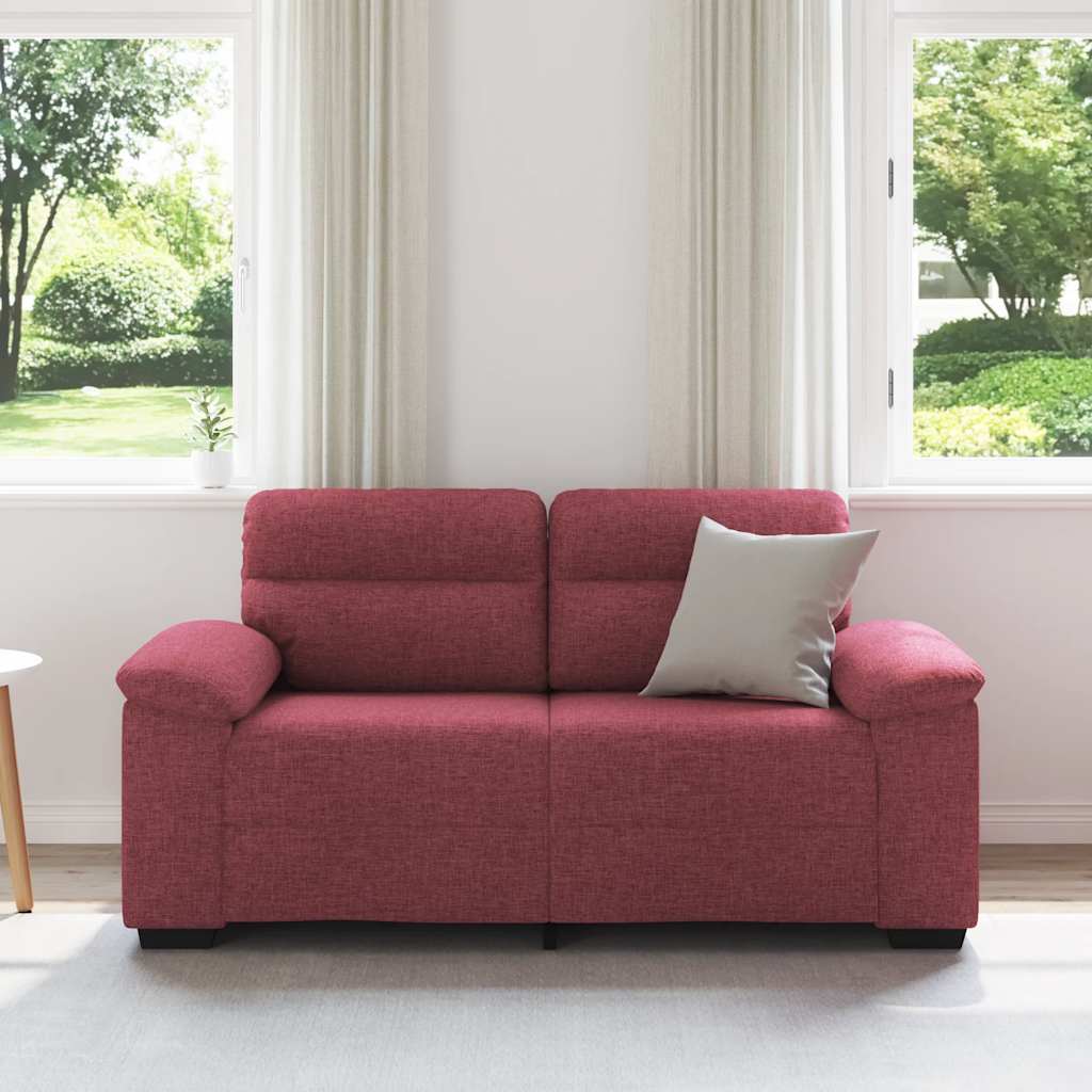 Vidaxl 2-zitsbank wijnrood 160x81x84 cm stof