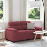 Vidaxl 2-zitsbank wijnrood 160x81x84 cm stof