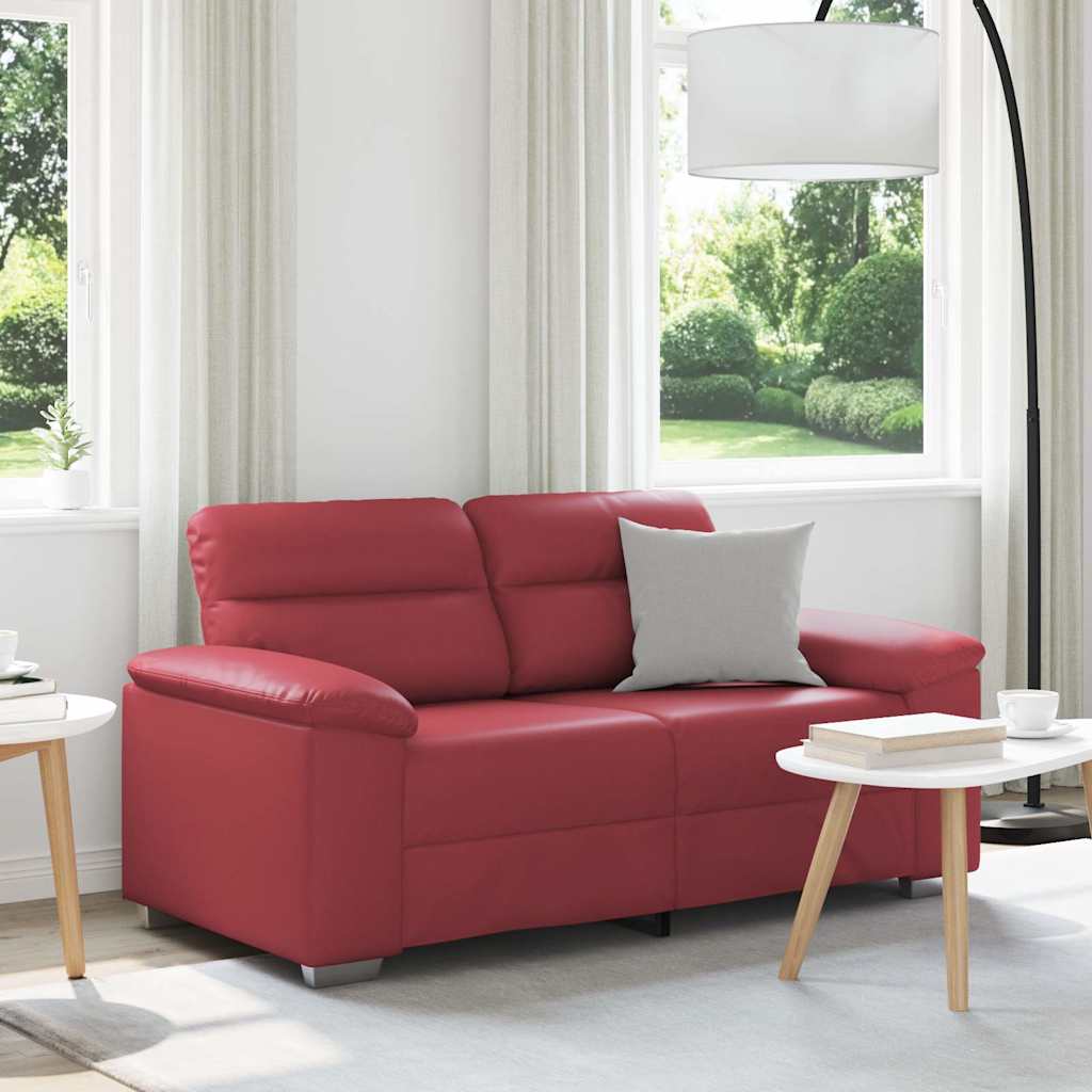 Vidaxl 2-zitsbank wijnrood 160x81x84 cm kunstleer