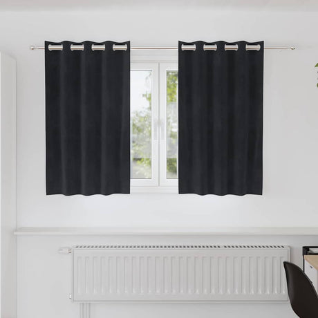 Vidaxl verduisterende gordijnen 2 pcs zwart 140 x 140 cm fluweel