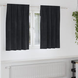 Vidaxl verduisterende gordijnen 2 pcs zwart 140 x 140 cm fluweel