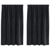Vidaxl verduisterende gordijnen 2 pcs zwart 140 x 140 cm fluweel