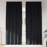 Vidaxl verduisterende gordijnen 2 pcs zwart 140 x 260 cm fluweel