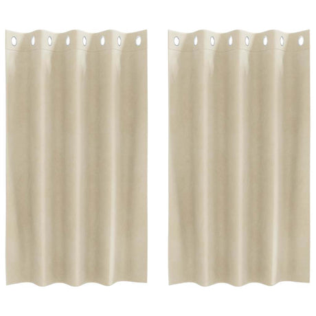 Vidaxl verduisterende gordijnen 2 pcs crème 140 x 140 cm fluweel