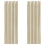 Vidaxl verduisterende gordijnen 2 pcs crème 140 x 260 cm fluweel