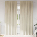 Vidaxl verduisterende gordijnen 2 pcs crème 140 x 225 cm fluweel