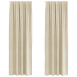 Vidaxl verduisterende gordijnen 2 pcs crème 140 x 225 cm fluweel