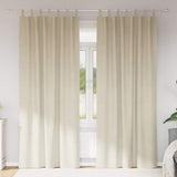 Vidaxl verduisterende gordijnen 2 pcs crème 140 x 260 cm fluweel