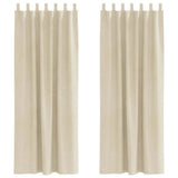 Vidaxl verduisterende gordijnen 2 pcs crème 140 x 260 cm fluweel