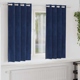 Vidaxl verduisterende gordijnen 2 pcs donkerblauw 140 x 175 cm fluweel