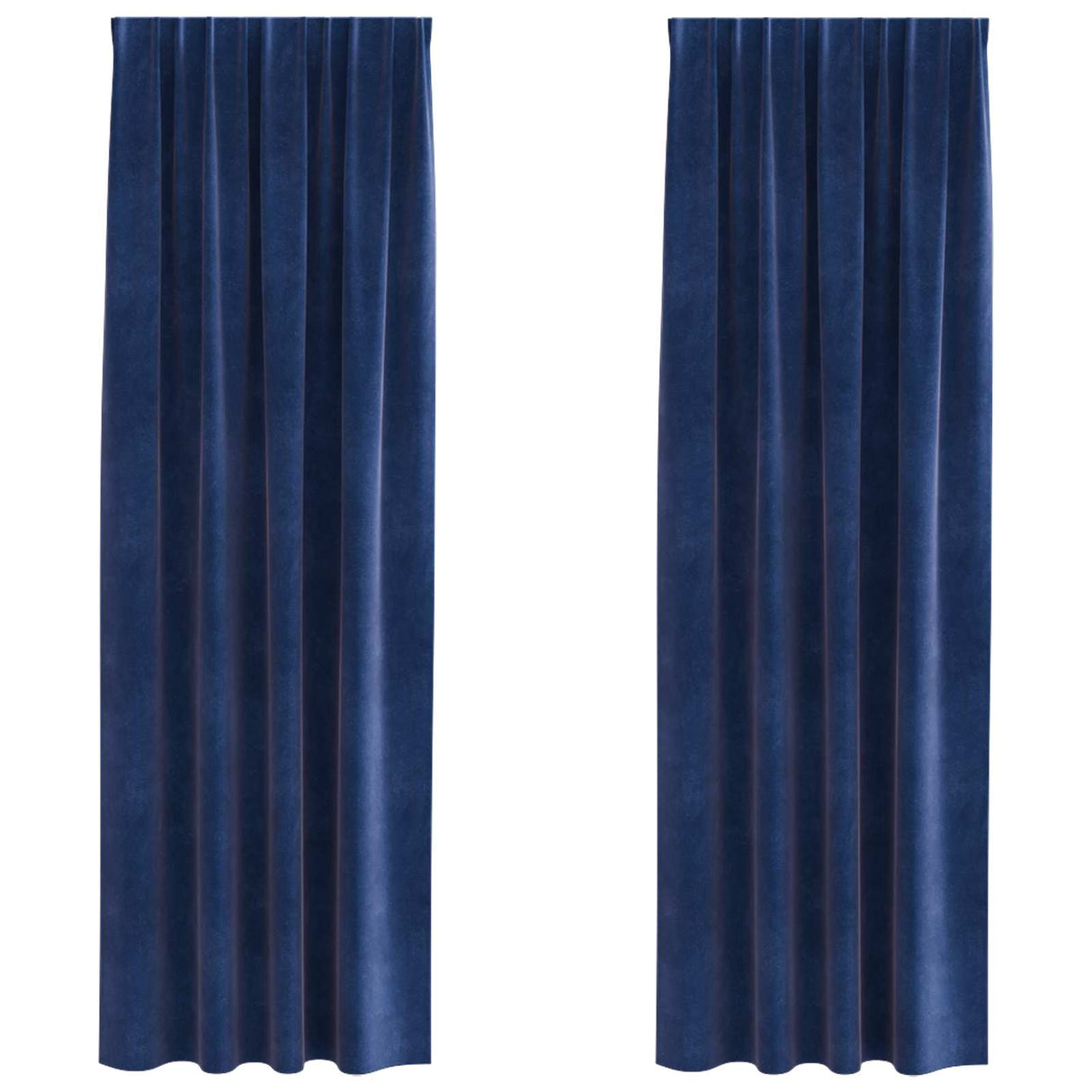 Vidaxl verduisterende gordijnen 2 pcs donkerblauw 140 x 260 cm fluweel