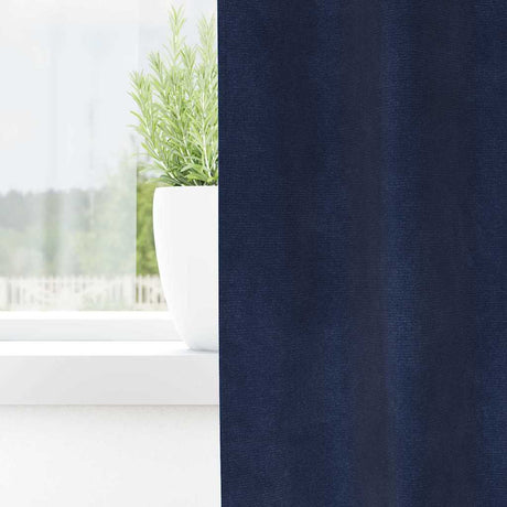 Vidaxl verduisterende gordijnen 2 pcs donkerblauw 140 x 225 cm fluweel
