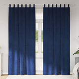 Vidaxl verduisterende gordijnen 2 pcs donkerblauw 140 x 225 cm fluweel