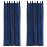 Vidaxl verduisterende gordijnen 2 pcs donkerblauw 140 x 260 cm fluweel