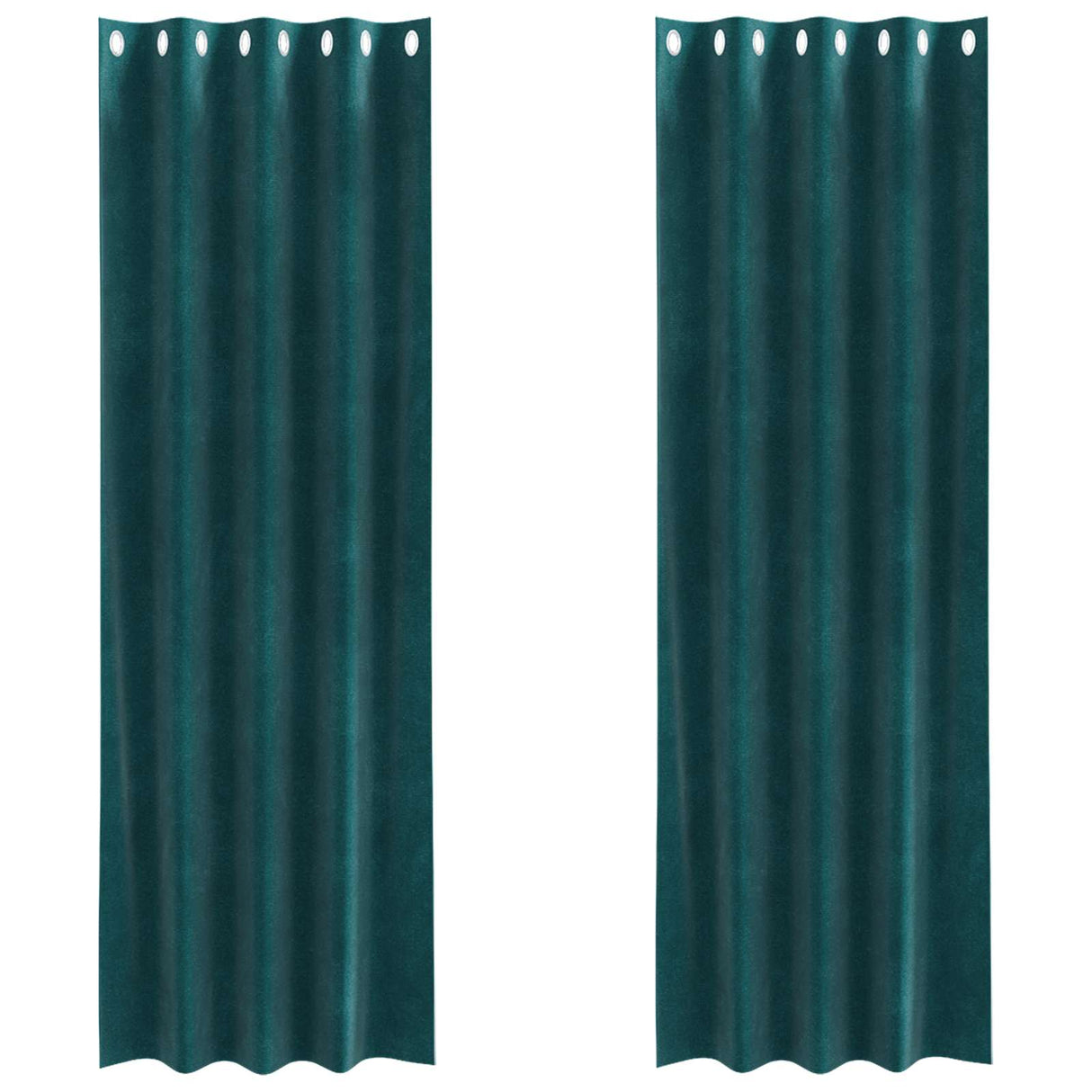 Vidaxl verduisterende gordijnen 2 pcs donkergroen 140 x 245 cm fluweel