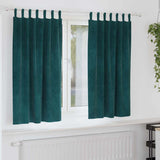 Vidaxl verduisterende gordijnen 2 pcs donkergroen 140 x 175 cm fluweel