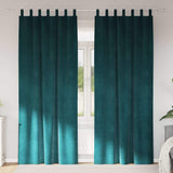 Vidaxl verduisterende gordijnen 2 pcs donkergroen 140 x 225 cm fluweel