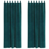 Vidaxl verduisterende gordijnen 2 pcs donkergroen 140 x 225 cm fluweel