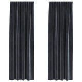 Vidaxl verduisterende gordijnen 2 pcs donkergrijs 140 x 225 cm fluweel