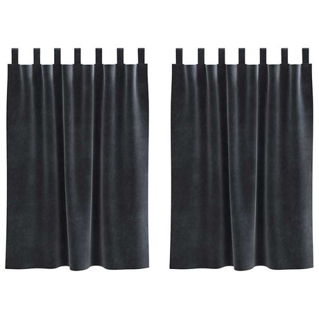 Vidaxl verduisterende gordijnen 2 pcs donkergrijs 140 x 140 cm fluweel