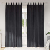Vidaxl verduisterende gordijnen 2 pcs donkergrijs 140 x 260 cm fluweel