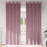 Vidaxl verduisterende gordijnen 2 pcs donkerroze 140 x 260 cm fluweel