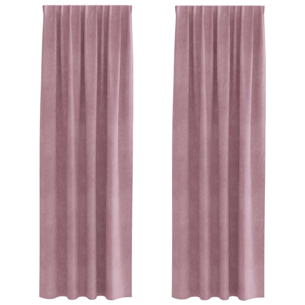 Vidaxl verduisterende gordijnen 2 pcs donkerroze 140 x 245 cm fluweel