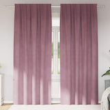 Vidaxl verduisterende gordijnen 2 pcs donkerroze 140 x 260 cm fluweel