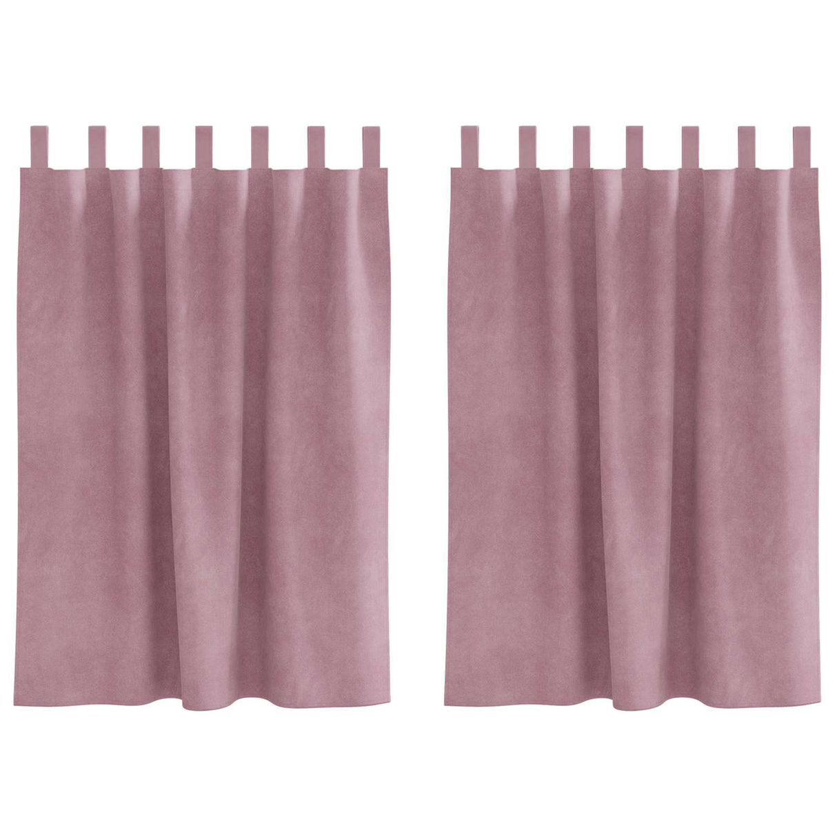 Vidaxl verduisterende gordijnen 2 pcs donkerroze 140 x 140 cm fluweel