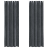 Vidaxl verduisterende gordijnen 2 pcs lichtgrijs 140 x 225 cm fluweel