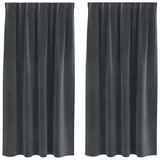 Vidaxl verduisterende gordijnen 2 pcs lichtgrijs 140 x 175 cm fluweel