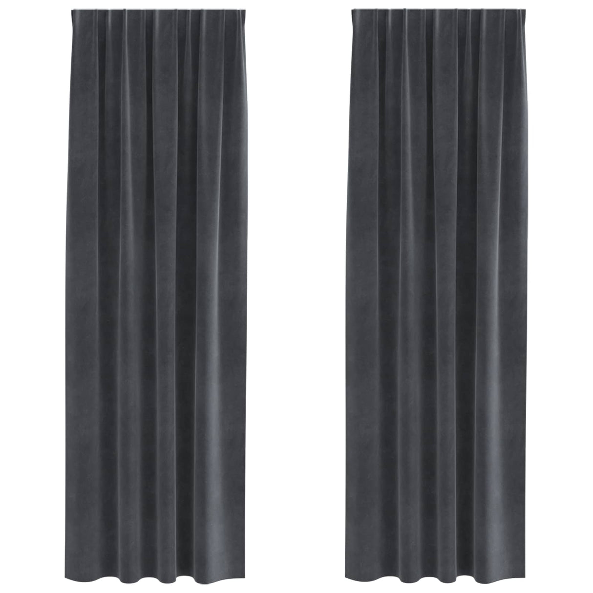 Vidaxl verduisterende gordijnen 2 pcs lichtgrijs 140 x 225 cm fluweel