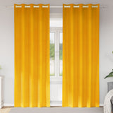Vidaxl verduisterende gordijnen 2 pcs mosterdgeel 140 x 225 cm fluweel
