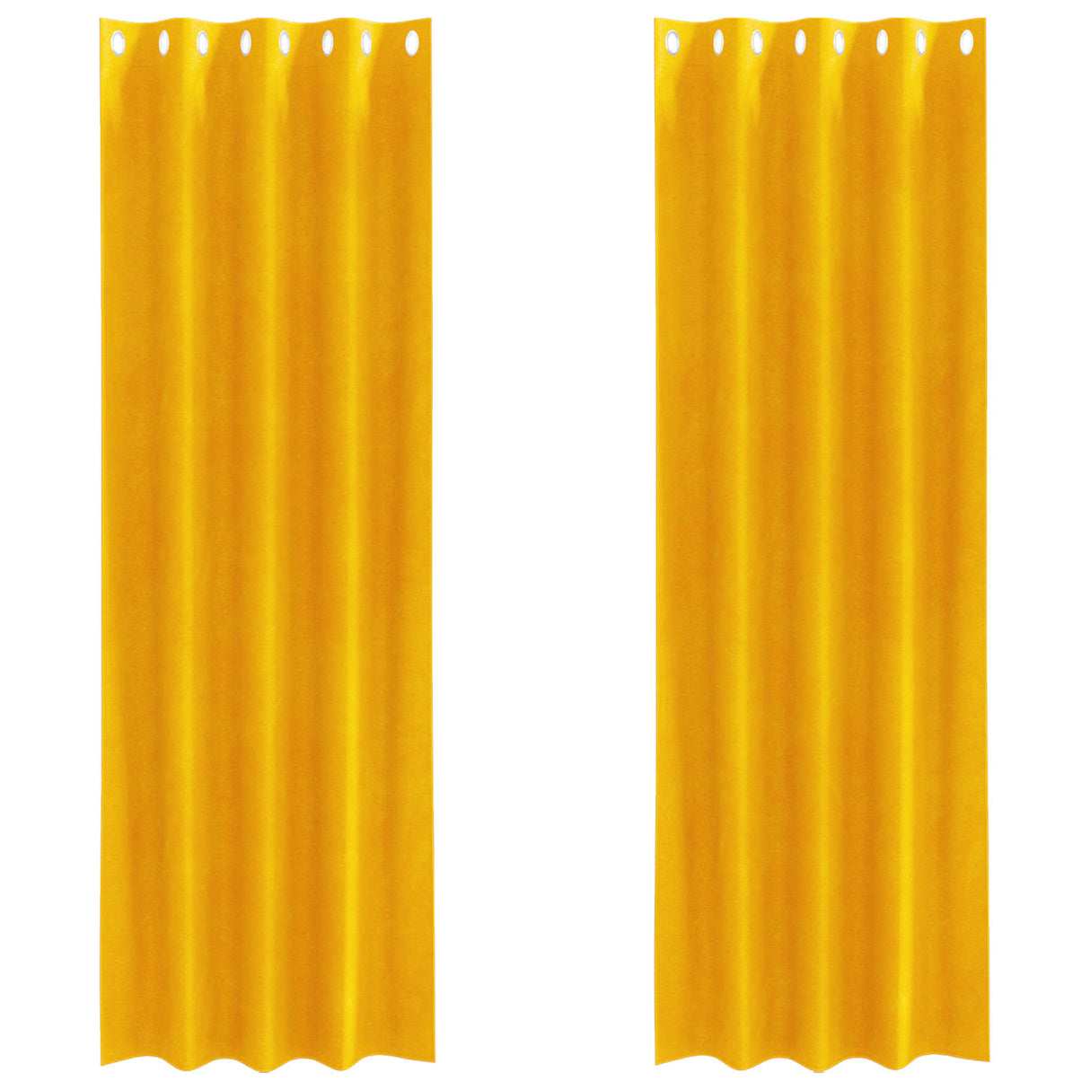 Vidaxl verduisterende gordijnen 2 pcs mosterdgeel 140 x 225 cm fluweel