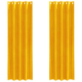 Vidaxl verduisterende gordijnen 2 pcs mosterdgeel 140 x 260 cm fluweel