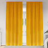 Vidaxl verduisterende gordijnen 2 pcs mosterdgeel 140 x 225 cm fluweel