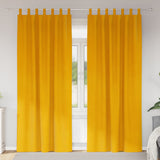 Vidaxl verduisterende gordijnen 2 pcs mosterdgeel 140 x 225 cm fluweel