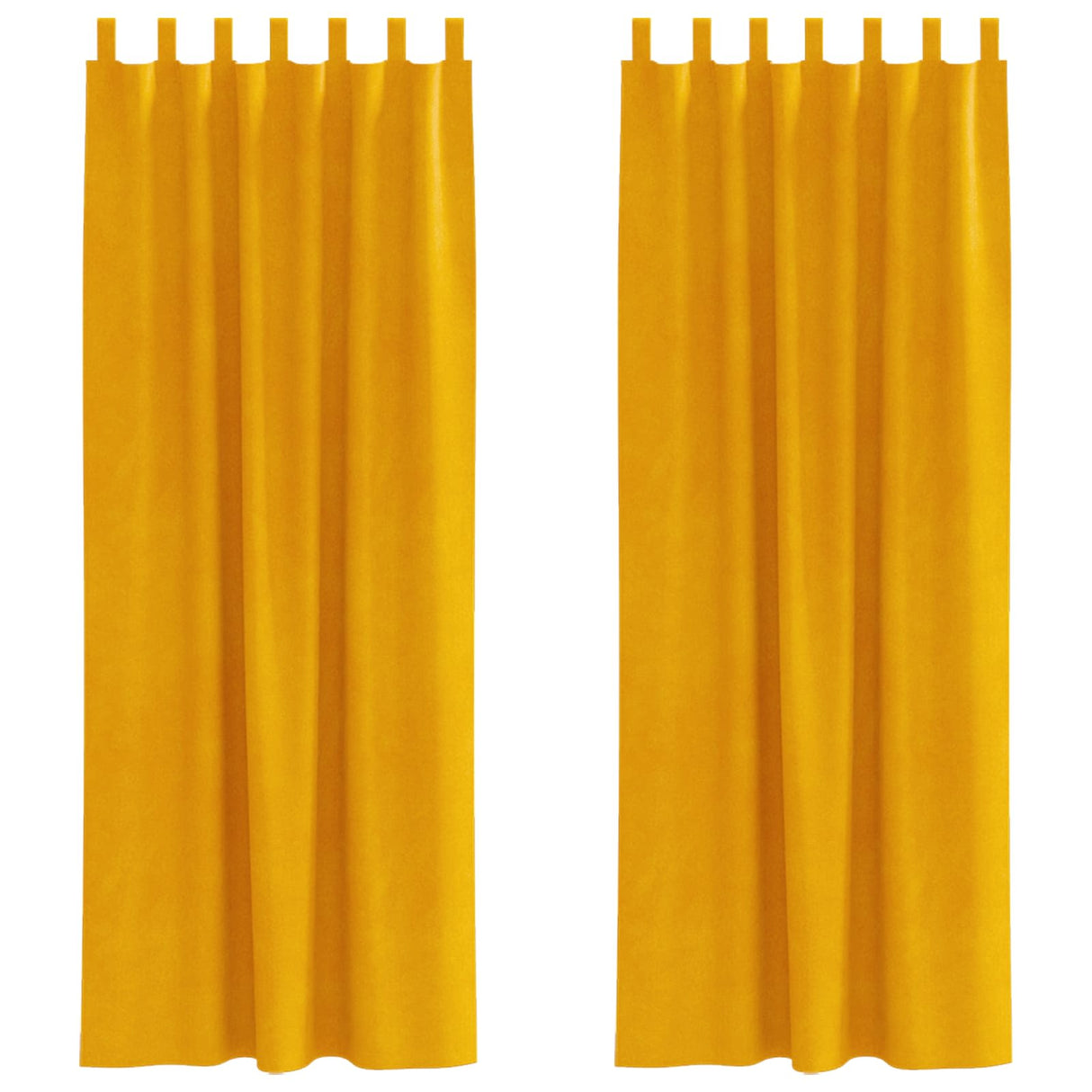 Vidaxl verduisterende gordijnen 2 pcs mosterdgeel 140 x 225 cm fluweel