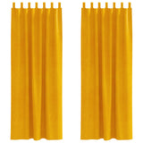 Vidaxl verduisterende gordijnen 2 pcs mosterdgeel 140 x 225 cm fluweel