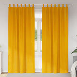 Vidaxl verduisterende gordijnen 2 pcs mosterdgeel 140 x 260 cm fluweel