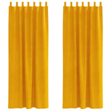 Vidaxl verduisterende gordijnen 2 pcs mosterdgeel 140 x 260 cm fluweel
