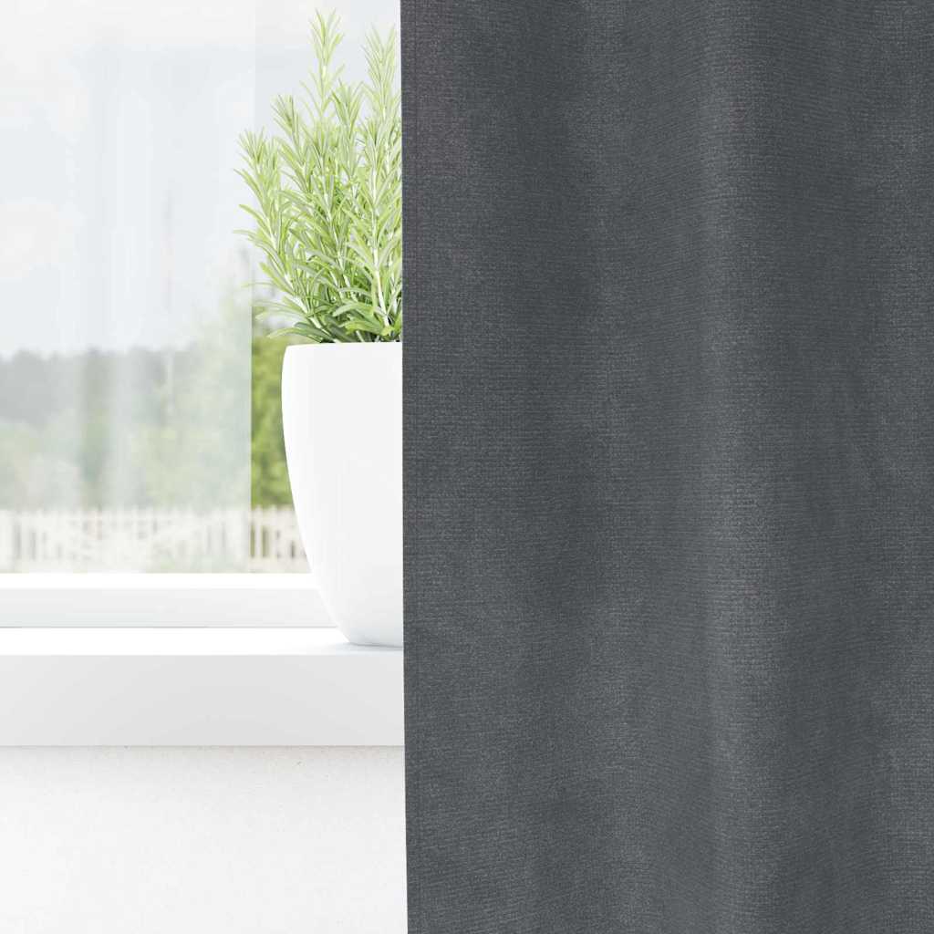 Vidaxl verduisterende gordijnen 2 pcs lichtgrijs 140 x 140 cm fluweel