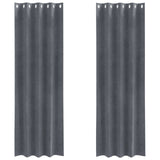 Vidaxl verduisterende gordijnen 2 pcs lichtgrijs 140 x 225 cm fluweel